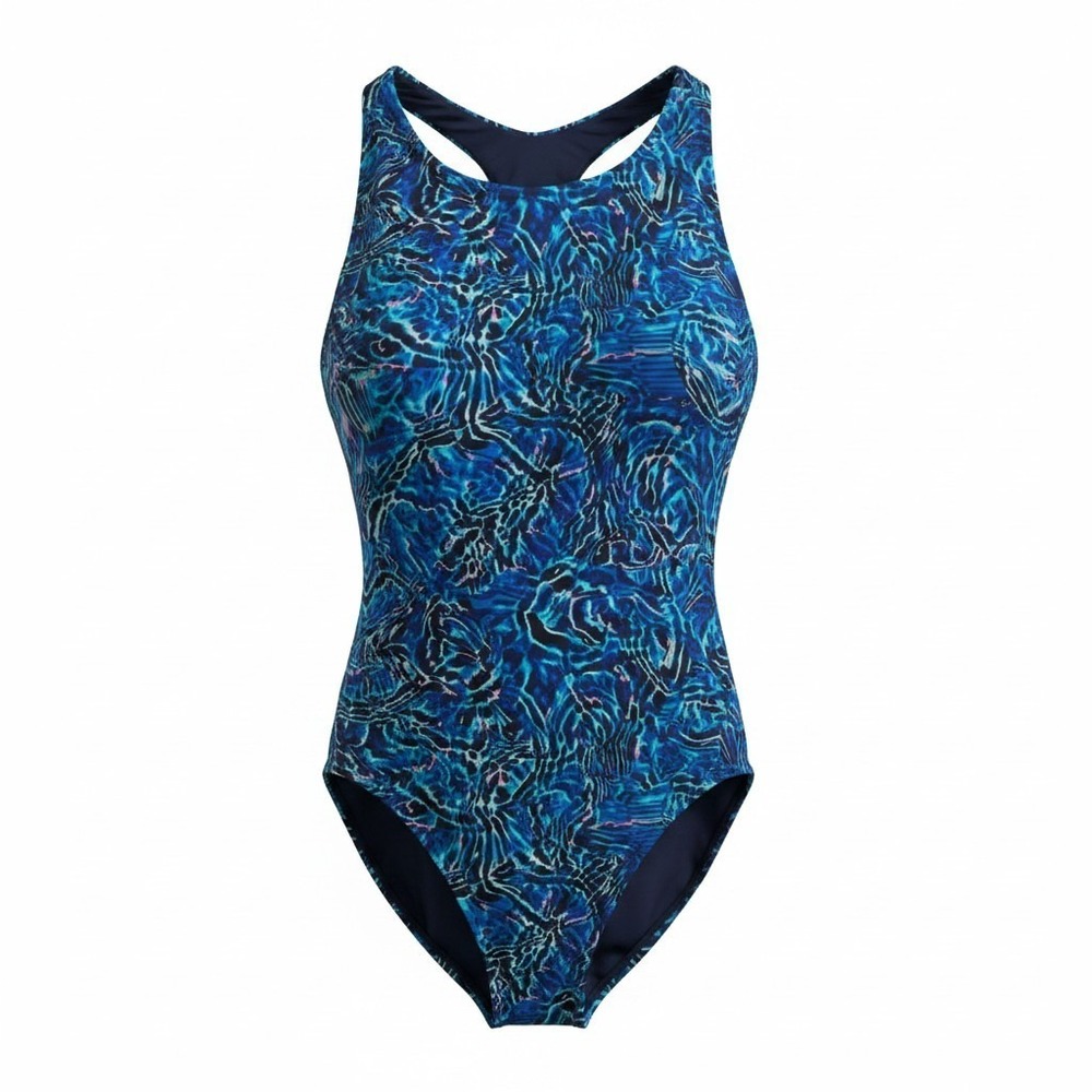 TYR Women's One Piece Swimsuit UPF 50+ Protection Control-fit Small Blue